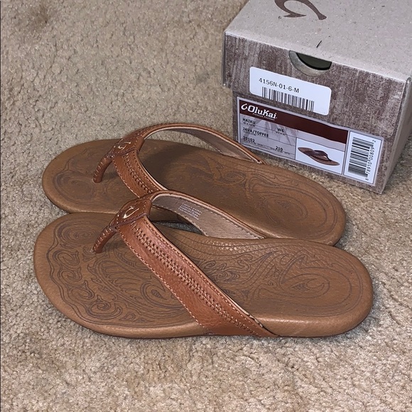 NWT OluKai Haiku Premium Leather Sandals US W6 - Picture 13 of 13